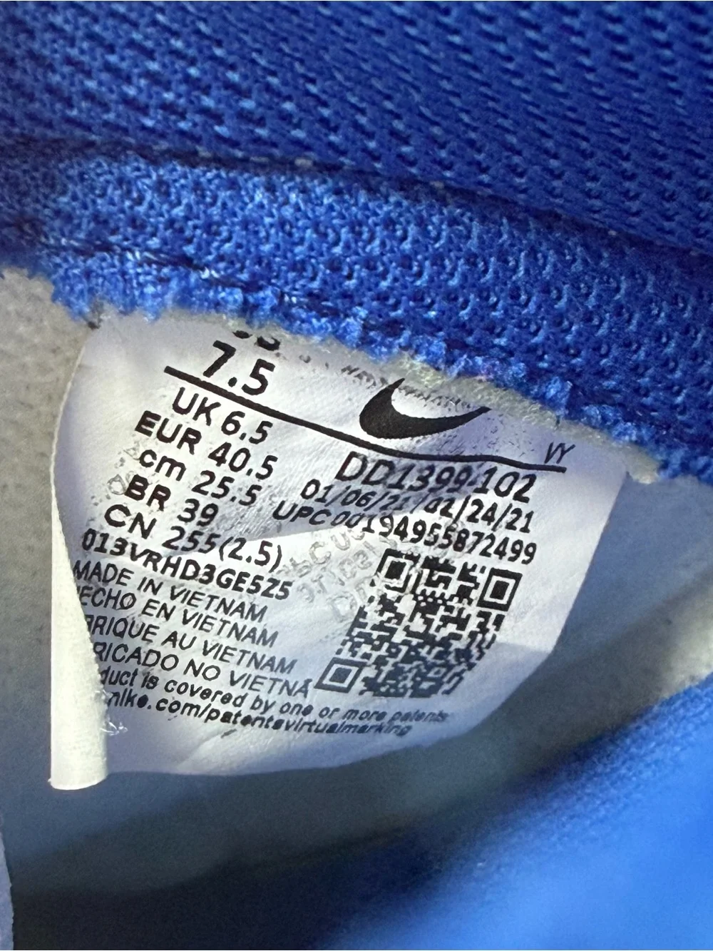Nike Dunk High Game Royal Men’s Athletic Casual Sneakers Size 7.5 DD1399-102